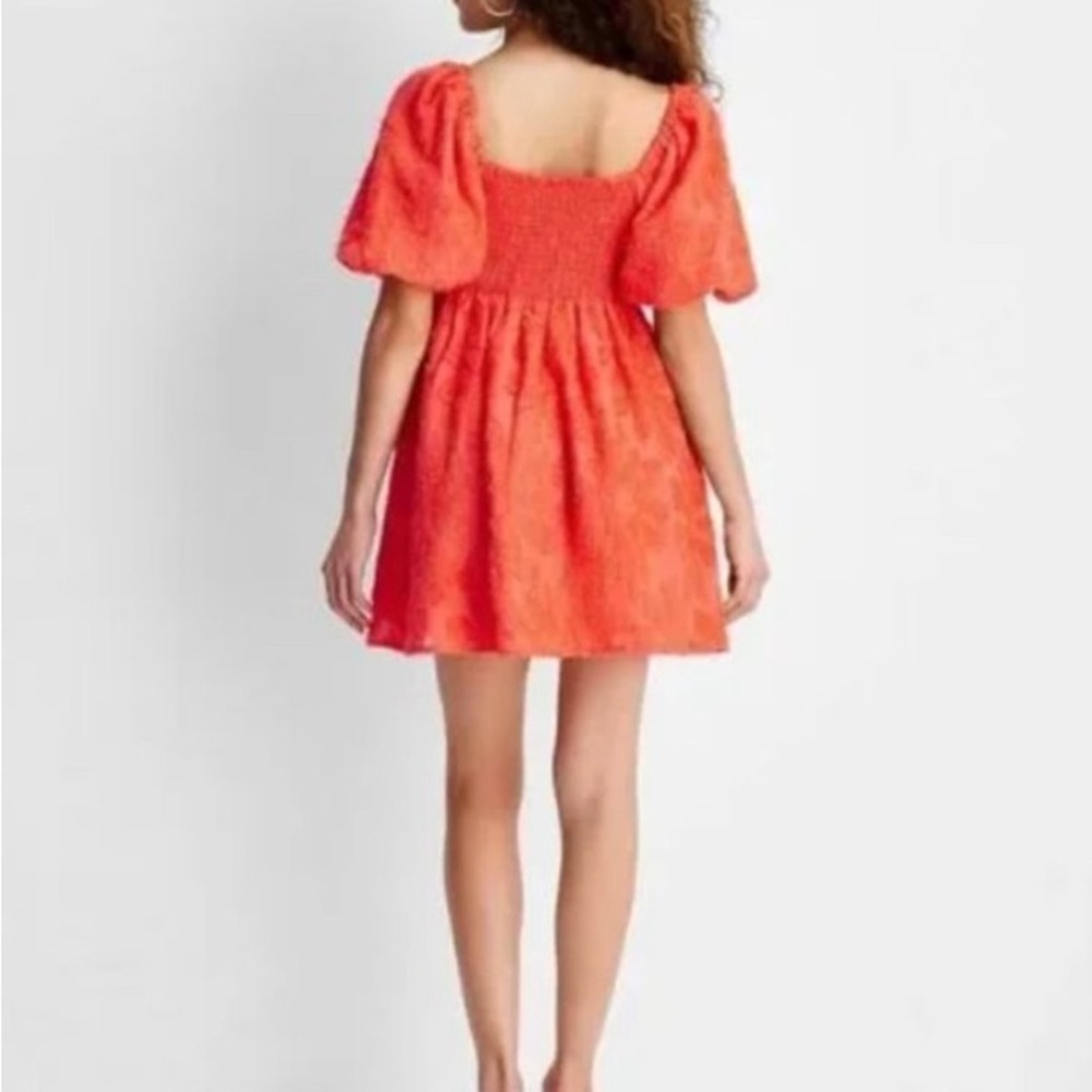 Elegant Orange Mini Dress - Picture 2 of 5